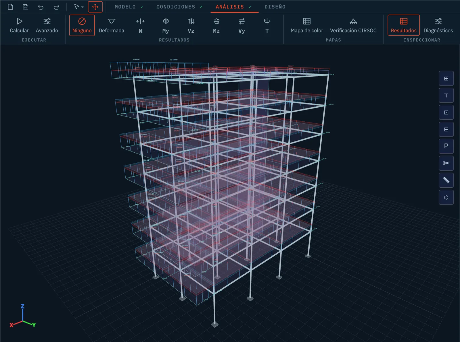 Multi-storey building modelled in PRO.